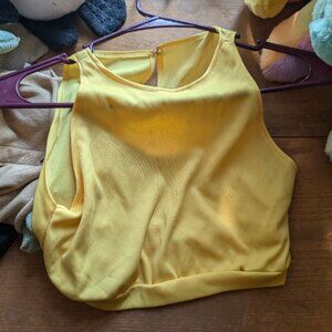 Yellow Crop Top and Green Skirt Rogue or Aquaman Halloween Costume